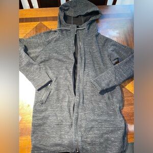 Woman’s size small Athleta brand navy blue full zipper sweater